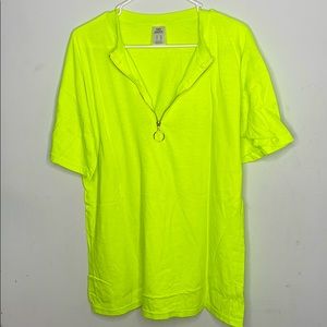 Neon green oversized tee